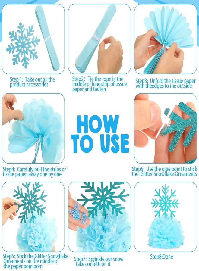 Weekgrat مجموعة ويكغرات المكونة من 12 قطعة (25 قطعة) من زينة طاولة شتوية على شكل ندفة ثلجية، زينة طاولة مزدوجة الجوانب على شكل خلية نحل مع قصاصات ورقية على شكل ندفة ثلجية، مثالية لحفلات عيد الميلاد الشتوية الرائعة. - Image 3